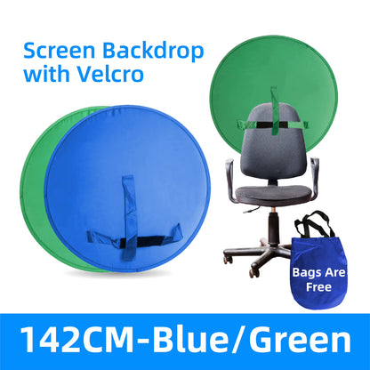 RF08 Game Live Chromakey 2In1 Photography Studio Chair Backrest Single-Double Sided Backdrop Background Cloth Green Blue Screen