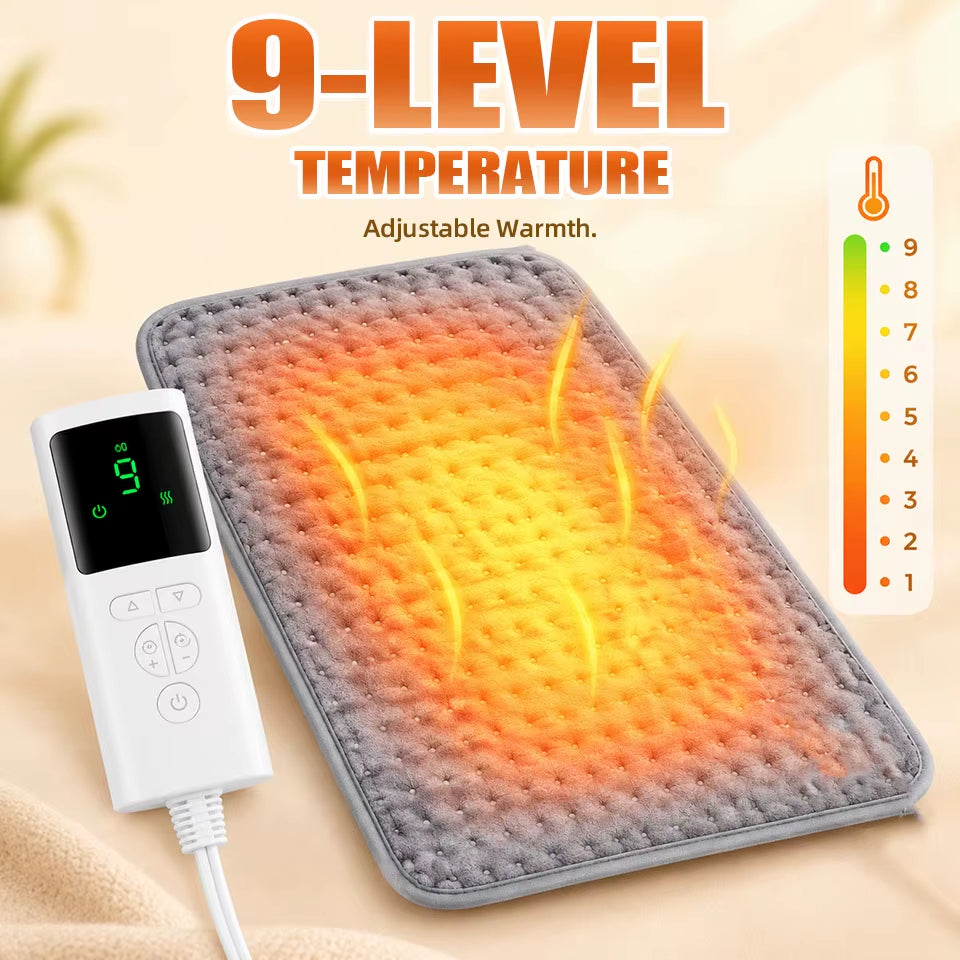 30*60/40*76/50*100Cm Electric Heating Pad 10 Heat Levels 3 Timers Winter Warm Blanket Waist, Abdomen and Shoulder Pain Relief