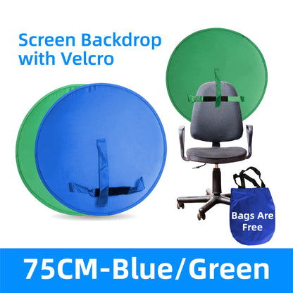 RF08 Game Live Chromakey 2In1 Photography Studio Chair Backrest Single-Double Sided Backdrop Background Cloth Green Blue Screen