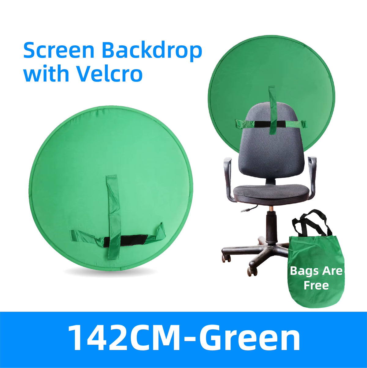 RF08 Game Live Chromakey 2In1 Photography Studio Chair Backrest Single-Double Sided Backdrop Background Cloth Green Blue Screen