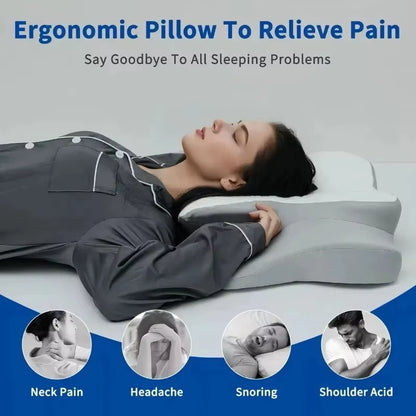 Butterfly Shaped Zero Pressure Memory Foam Pillow for Deep Sleep Neck Support Side Sleeper Pressure Relief Comforter
