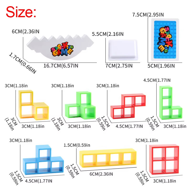 Puzzle Toy Tower Fun Balance Stacking Building Block Brick Board Game for Kids Adults Friends Team Dorm Family Night Party Games