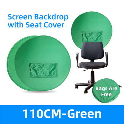 RF08 Game Live Chromakey 2In1 Photography Studio Chair Backrest Single-Double Sided Backdrop Background Cloth Green Blue Screen