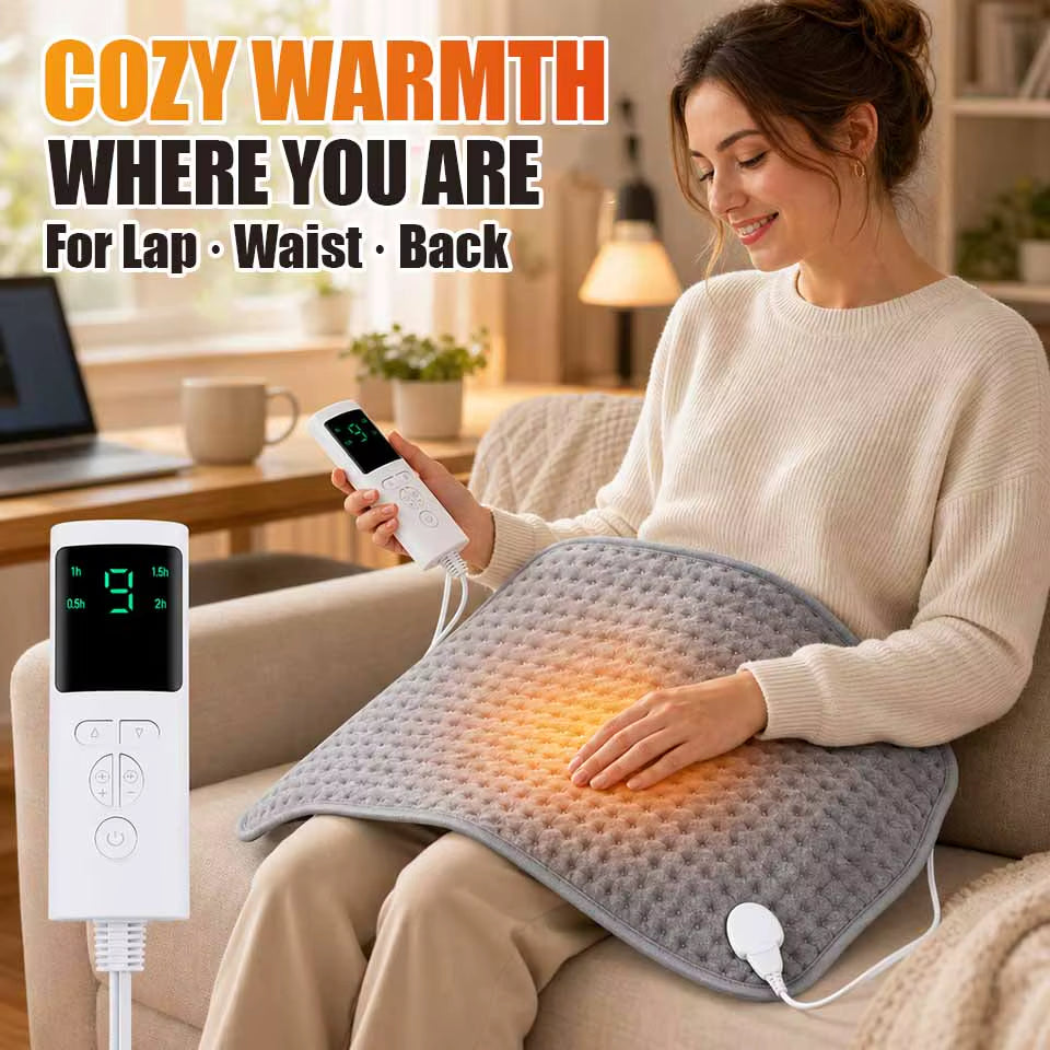 30*60/40*76/50*100Cm Electric Heating Pad 10 Heat Levels 3 Timers Winter Warm Blanket Waist, Abdomen and Shoulder Pain Relief