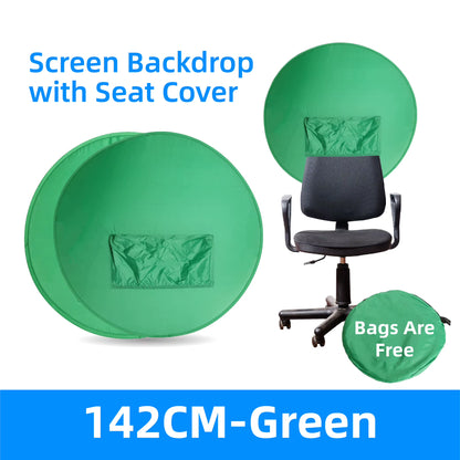 RF08 Game Live Chromakey 2In1 Photography Studio Chair Backrest Single-Double Sided Backdrop Background Cloth Green Blue Screen
