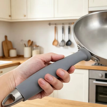 Heat Resistant Silicone Pot Handle Cover, Anti-Scalding Frying Pan Handle Sleeve Heat Insulation Protector Holder for Cookware