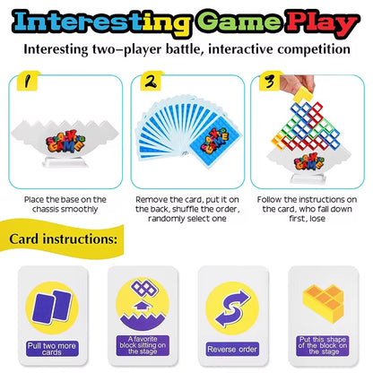 Puzzle Toy Tower Fun Balance Stacking Building Block Brick Board Game for Kids Adults Friends Team Dorm Family Night Party Games